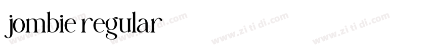 jombie regular字体转换